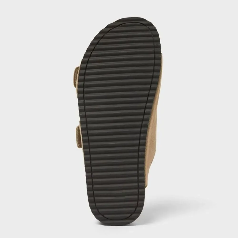 Open Box - Goodfellow & Co - Men's Saul Suede Two Band Sandals - Goo Taupe - Picture 4 of 4